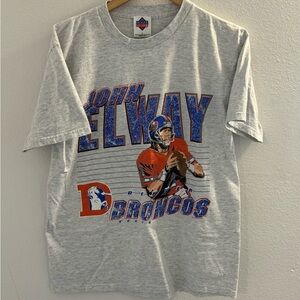 Rare Vintage 1994 John Elway Denver Broncos T Shirt Men’s L Made in the USA